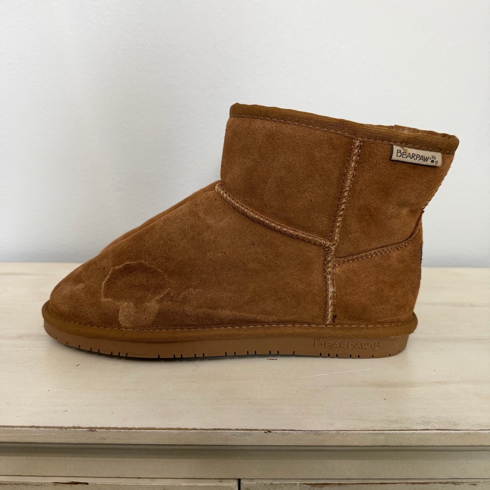 Bearpaw Brown Suede Demi Ankle Boots